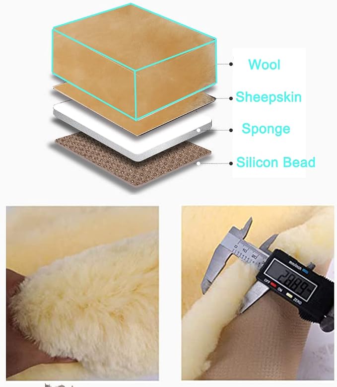 Fluffy Genuine Australia Sheepskin Car Seat Cover - Image 4