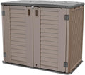 Horizontal Resin Storage Shed, 34 Horizontal Cu.ft Outdoor Storage Cabinet by Mrosaa
