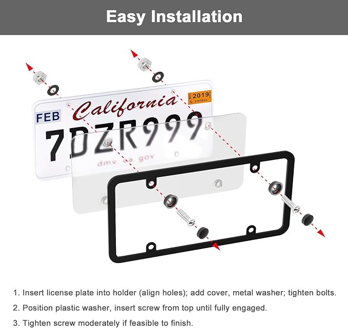 Transparent License Plate Cover and Frames, Unbreakable Car Licence Plate Frame - Image 7