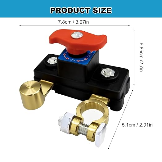 Car Battery Power Cut-Off Switch Breaker, Pure Copper Stable Transmission High - Image 2