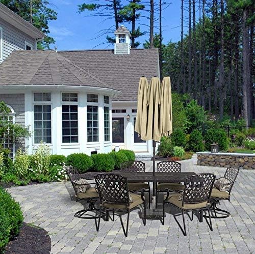 PHI VILLA 13ft Double-Sided Twin Outdoor Patio Umbrella Market Umbrella - Image 5