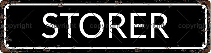 STORER Vintage Metal Tin Sign, Street Sign, Home Decor, Room Decor, Wall Decor by Unknown
