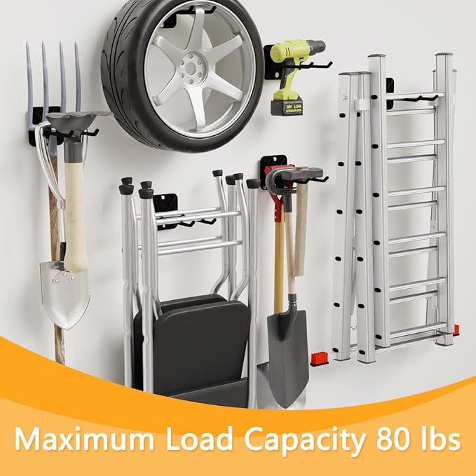 4PCS Garage Hooks Heavy Duty, Garage Hanger Storage Tool Organizer Rack - Image 6