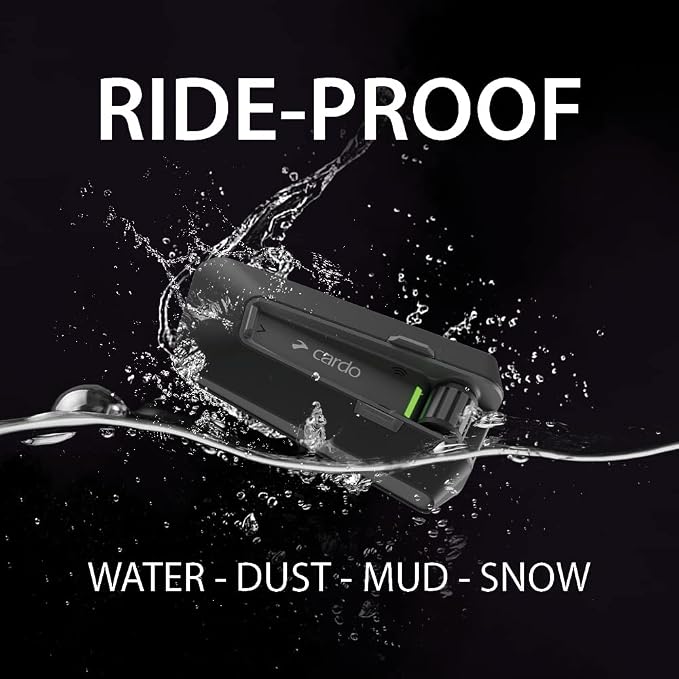Cardo Packtalk Neo Motorcycle Helmet Communication Intercom System, Waterproof - Image 2