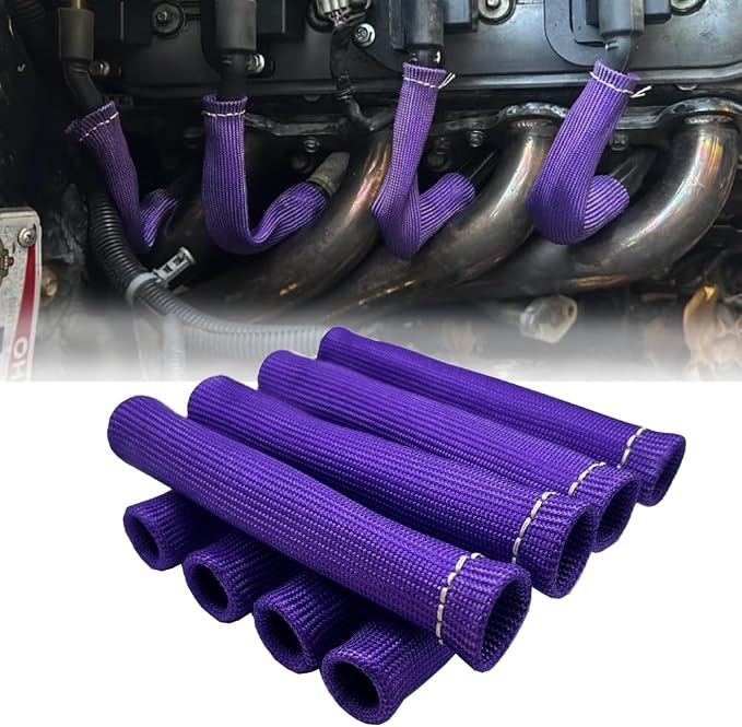 Spark Plug Wire Boots Protection 8 PCS Spark Plug Wire Heat Shield 6 Inches - Image 8