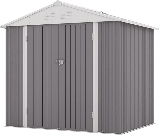 Patiowell 8x6 FT Outdoor Storage Shed, Garden Storage Shed - Image 7