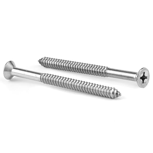 #14 x 3-1/4" Wood Screw 100Pcs 18-8 Stainless Steel Screws Flat Head Phillips by SGTZH