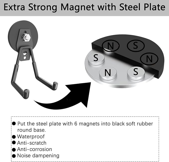 Heavy Duty Magnetic Hooks, Strong Large Magnet Hooks - Image 5