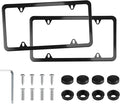 LivTee 4 Holes Stainless Steel License Plate Frames, Automotive Exterior by LivTee
