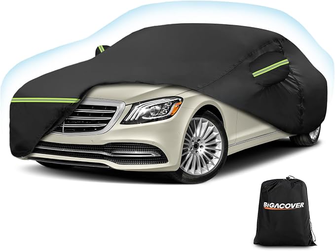 for Mercedes Benz S Car Cover Waterproof All Weather Heavy Duty Protection by BIGACOVER