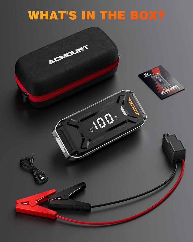 Car Battery Jump Starter Portable, 6000A 12V Car Jumper Starter - Image 8