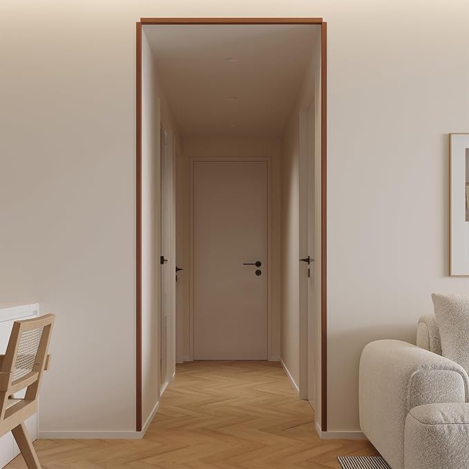 Wall Corner Protector 3PCS 45" Corner Molding Trim Walnut Wood Grain Corner - Image 4