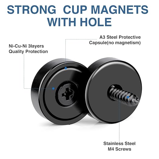 MIKEDE Neodymium Magnets, 30lbs Earth Magnets Heavy Duty, Small Round Rare - Image 5