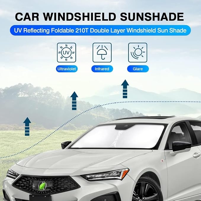 KUST Windshield Sun Shade for 2021-2025 2026 Acura TLX Sedan Accessories - Image 2