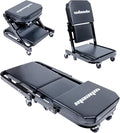 Mechanic Creeper 40inches 3-in-1 Z Seat 480lbs Capacity, Foldable Garage Chair by WheelX