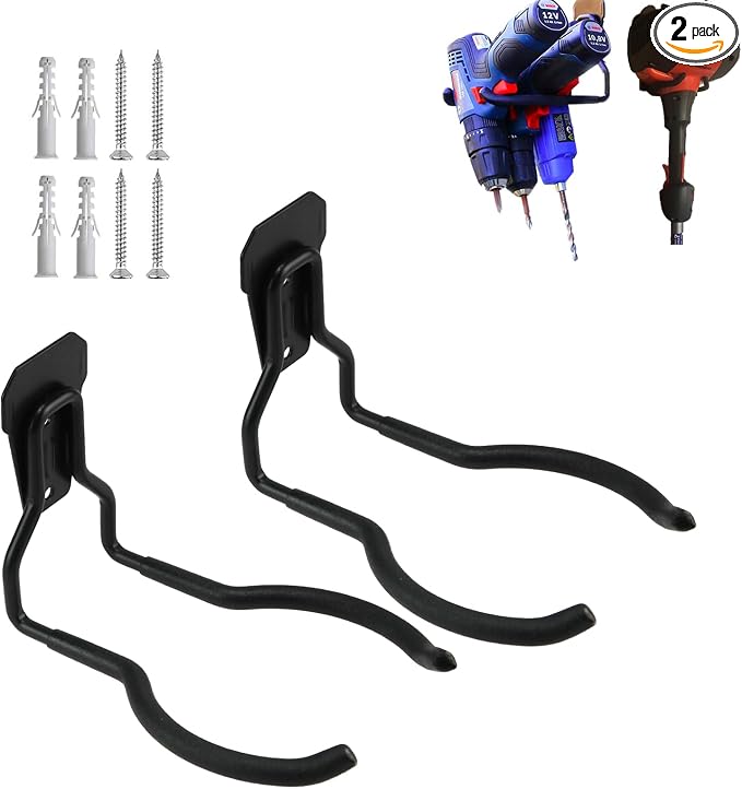 Power Tool Hanger, Weedeater Rack, Garage Wall Hooks, String Trimmer Hanger by Juformin