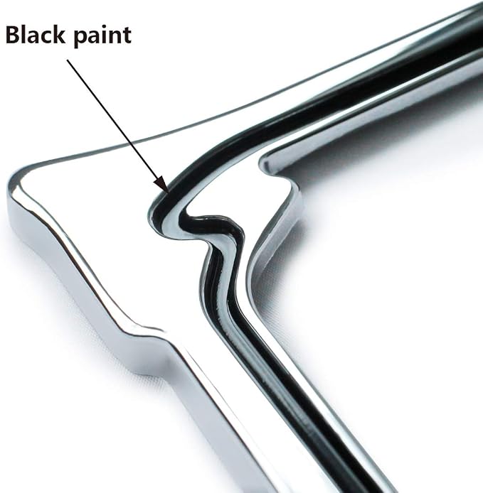 Creathome 3D Chrome License Plate Frames, Pure Zinc Alloy Metal - Image 5