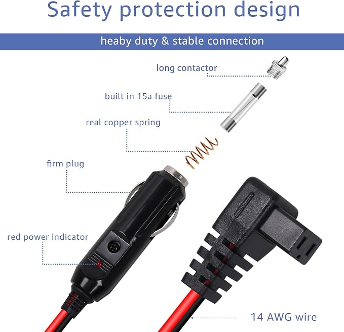 12V/24V Car Refrigerator Power Cord is Compatible - Image 3