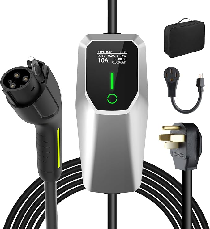 Portable Level 1 and Level 2 EV Charger 240V 32A by jJunsun