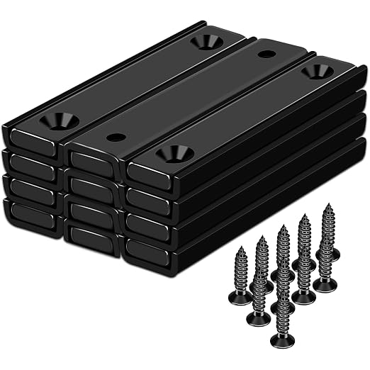 MIKEDE 12 Pack Neodymium Bar Magnets, 70LB Strong Rare Earth Mounting Magnet by MIKEDE