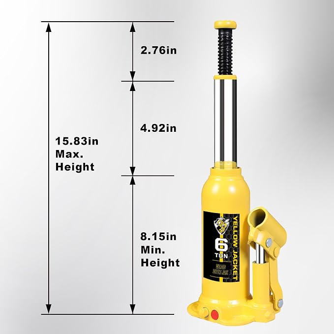 YELLOW JACKET 6 Ton Muti-Directional Welded Bottle Jack - Image 2
