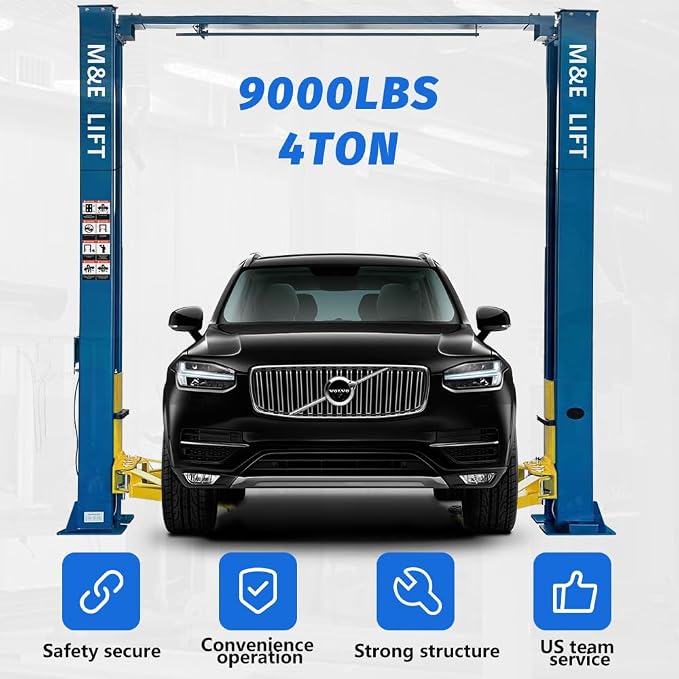 ME 9000lbs 2 Post Lift Clearfloor Lifts Max. Lifting Height 74.8" 2 Post Car - Image 4