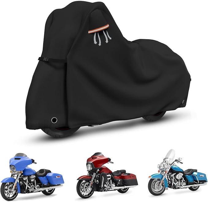 STARTWO Motorcycle Covers with Side Box Waterproof Outdoor by STARTWO