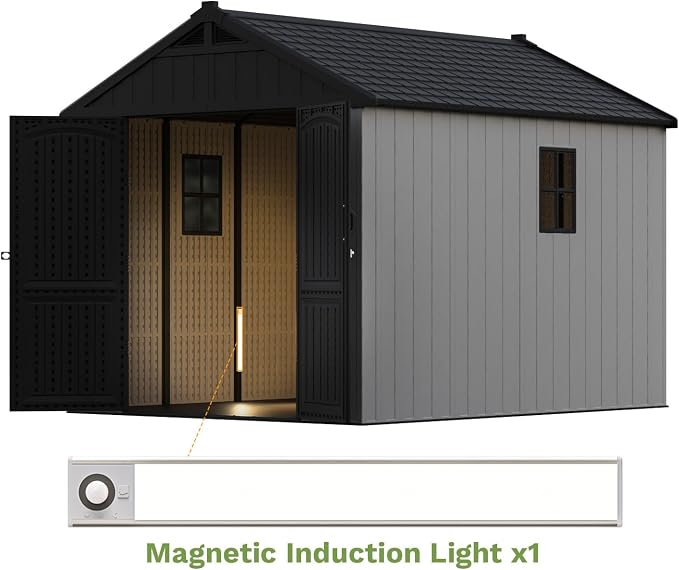 Patiowell 8 x 10 FT Resin Outdoor Storage Shed - Image 3