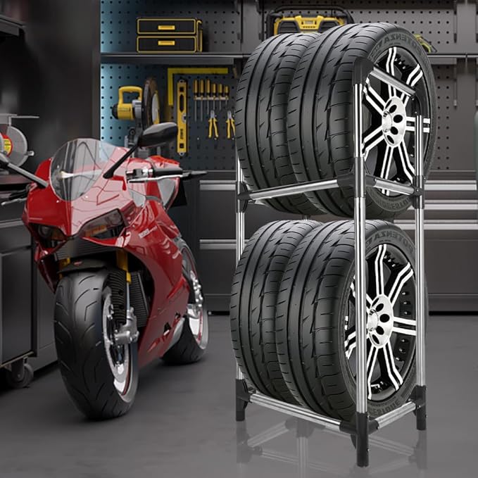 Hershii Tire Storage Rack Standing Garage Storage Shelf Organizer - Image 2