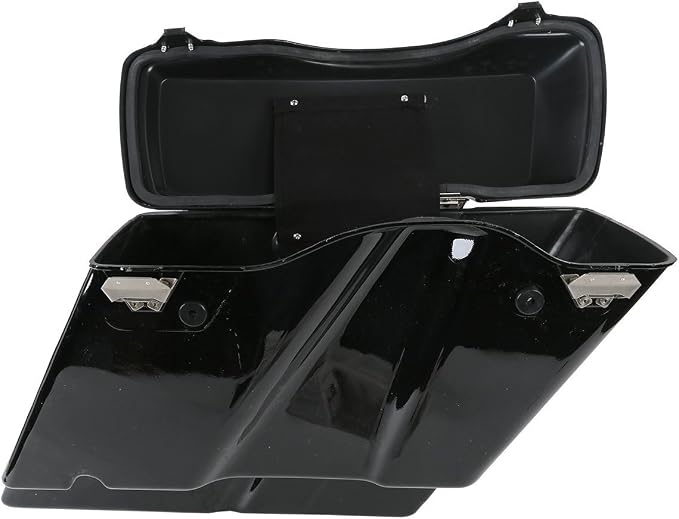 XFMT 5" Vivid Black Stretched Extended Hard Saddlebags Compatible - Image 6