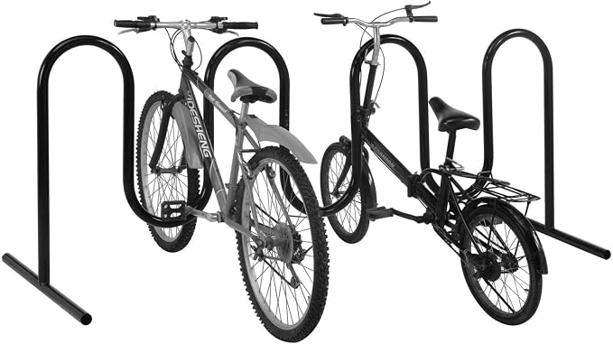 Global Industrial 94" L Wave Bike Rack, Free Standing, 9-Bike Capacity - Image 2