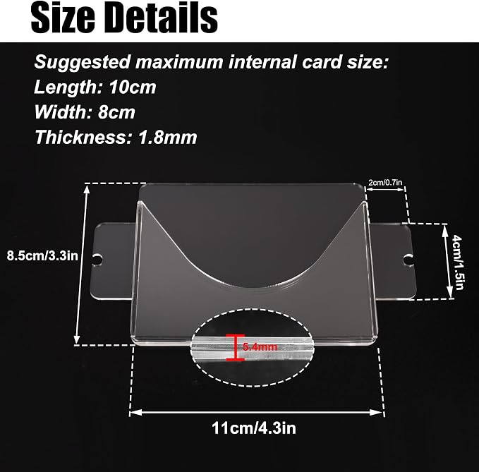 1 Pack Parking Permit Holder for Car Windshield, Acrylic Pass Holder - Image 2