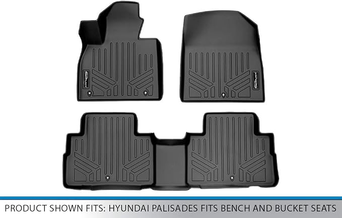 SMARTLINER All Weather Custom Fit Floor Mats 2 Row Liner Set Compatible - Image 5