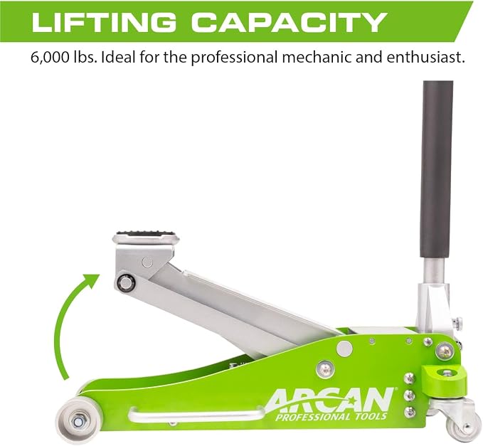 ARCAN Tools 3-Ton Hybrid Heavy Duty Aluminum and Steel Low Profile Floor Jack - Image 3