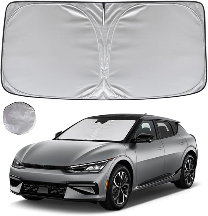 KAYZT Windshield Sun Shade for 2022-2025 2026 Kia EV6 Foldable Sunshade Front by KAYZT