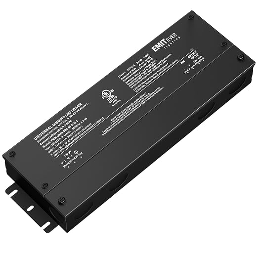 EMITEVER 288W Dimmable LED Driver, 24V 5-in-1 Dimmable Power Supply, 3-Channels by EMITEVER