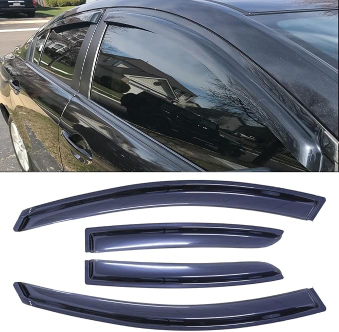 94257 Side Window Wind Deflector, Outside Mount Style Tape-On Sun Rain Guards - Image 3