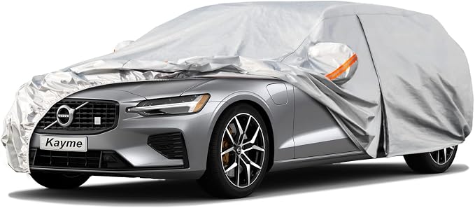 Kayme 6 Layers Station Wagon Car Cover Waterproof All Weather, Outdoor Full by kayme