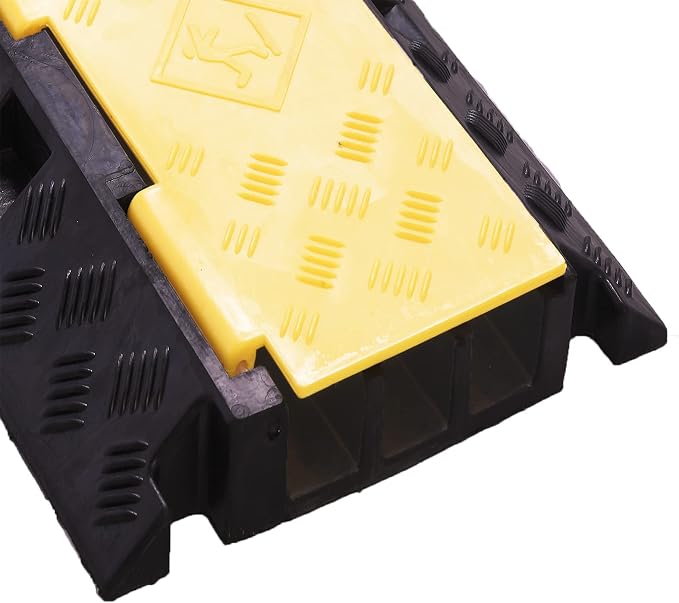 CXRCY Cable Ramp 2 Pack of 3 Channel PVC Rubber Cable Protector, 44000lbs - Image 7