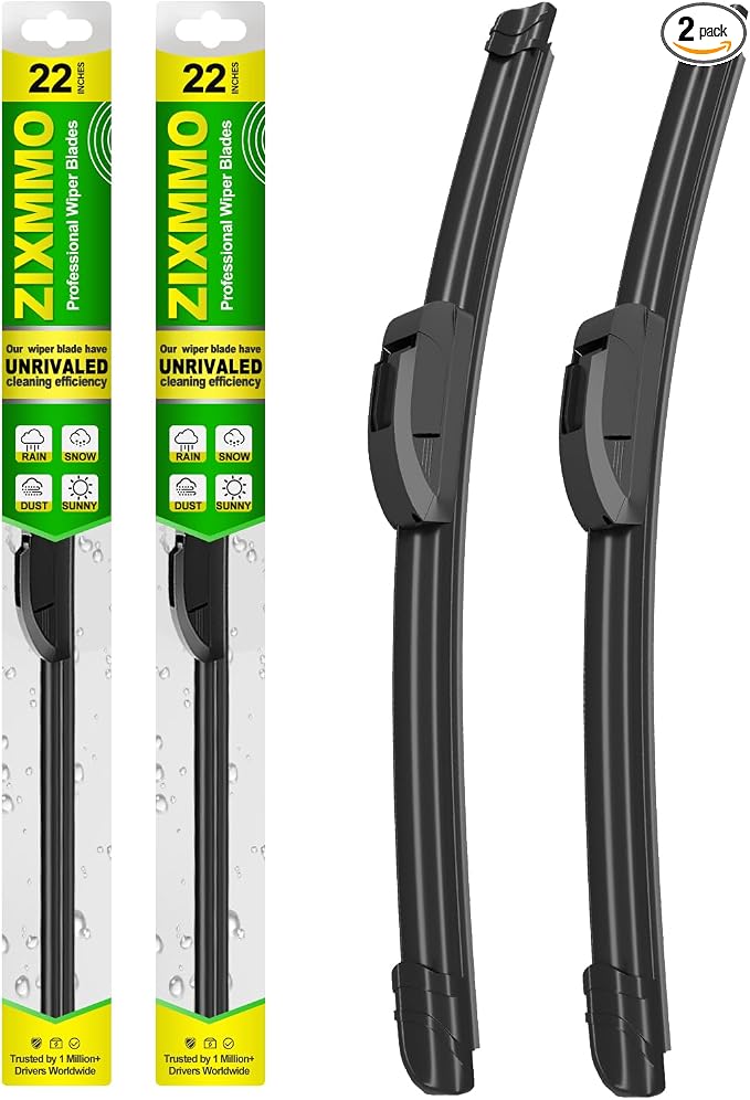 OEM Quality 22in + 22in Premium All-Season Windshield Wiper Blades by ZIXMMOFactoryWiperBlade