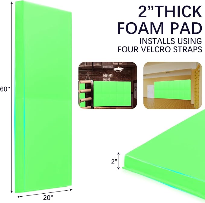 PROGOAL 60"/72" High Gym Wall Padding 2"/4" Thick Foam Basketball Court Wall - Image 5