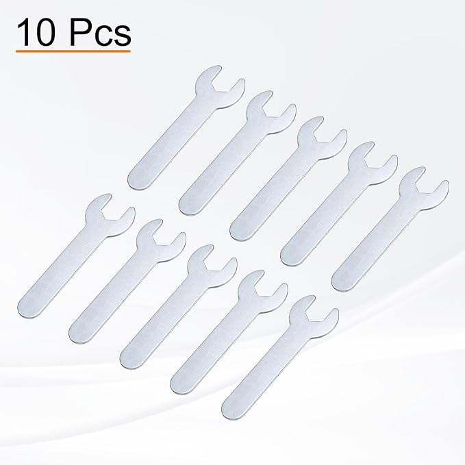 HARFINGTON 10pcs Small Wrench 10x70x1.5mm Metric U-Shaped Single Open Ended - Image 3