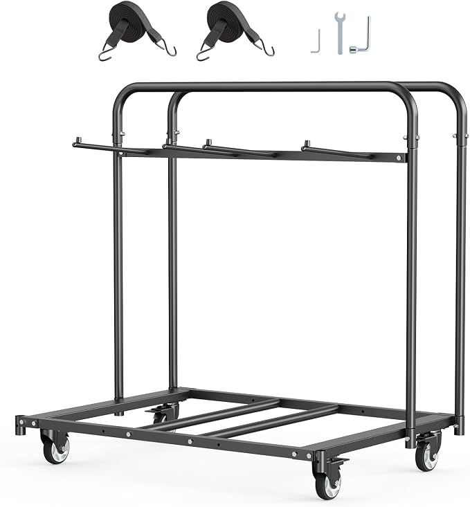 VEVOR Folding Chair Rack, 400 LBS Capacity, Heavy-Duty Chair Cart by VEVOR
