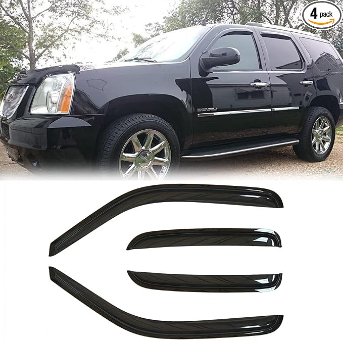 Original Side Rain Guards, Window Visors fit by Deebior