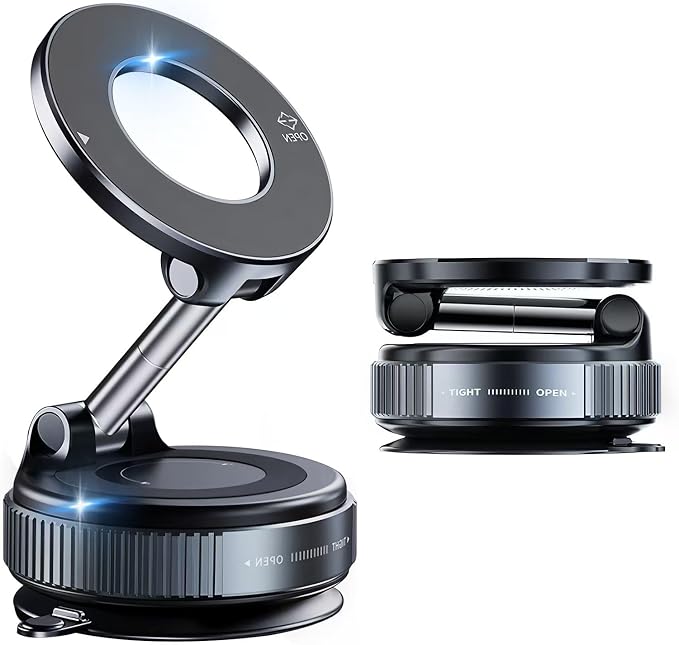 Vacuum Magnetic Car Phone Holder, 360°Adjustable Magnetic Phone Holder by YAOKEEP
