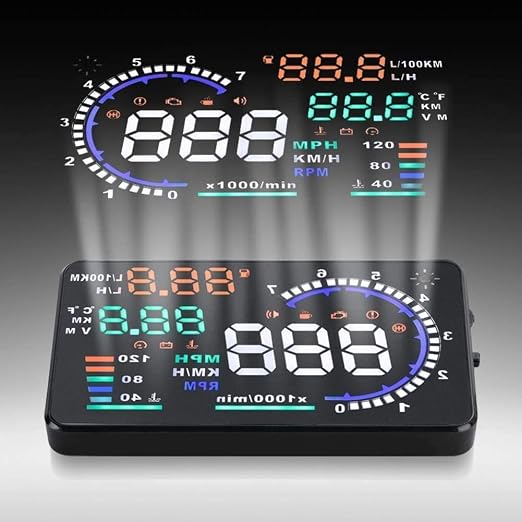 KAOLALI A8 HUD Display 5.5" Dash Screen Projector OBD2 Auto Gauge RPM MPH - Image 4