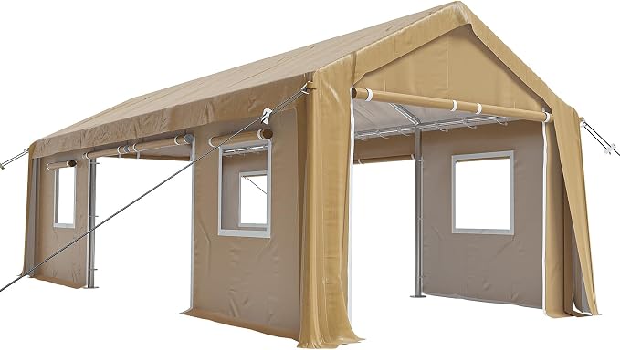 10x20ft Heavy Duty Carport Outdoor Canopy Portable Garage - Image 7