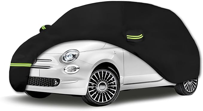 Waterproof Car Covers for 2007-2023 Fiat 500/500C/500E Abarth/New Fiat 500 210T by ATBKJ