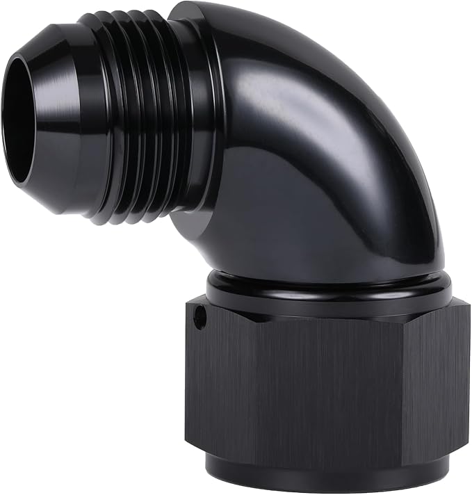 90 Degree 16AN Male to 16AN Female Swivel Full Flow Fitting Adapter Coupler - Image 5