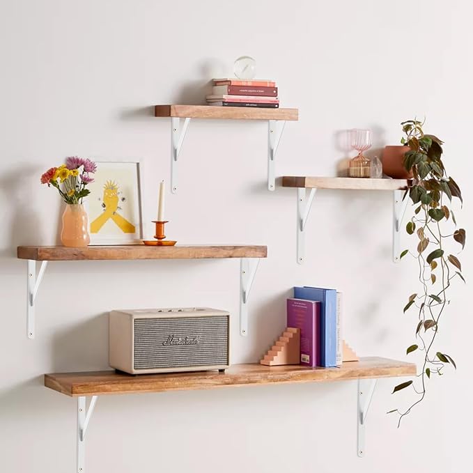 12 Pack L10 x H 8" White Heavy Duty Shelf Brackets - Image 6